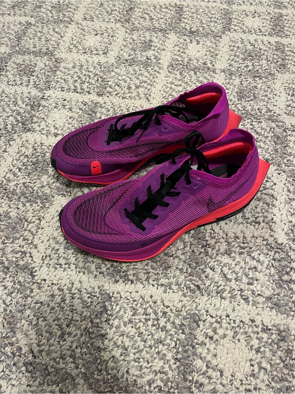 Nike Women's Purple Running Shoes with Pink Accents